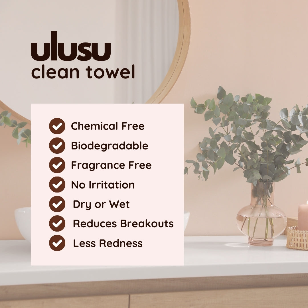 Ulusu Cosmetics Clean Towels XL - 50 Count